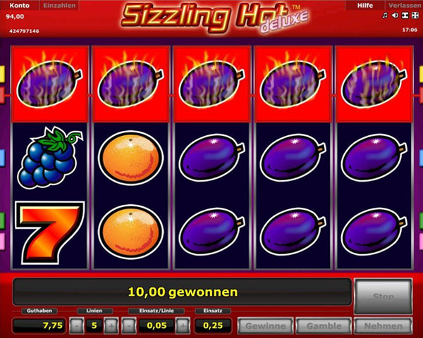 sizzling hot online spielen